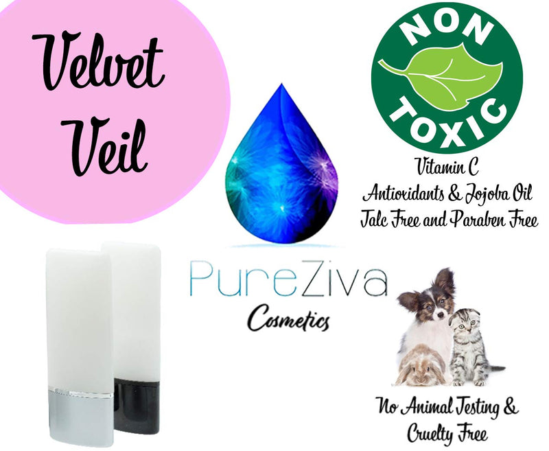Pure Ziva Moisturizing Velvet Veil Foundation Primer Serum Gel, Paraben & Talc Free, 1 Ounce Tube, No Animal Testing & Cruelty Free, Non-Comedogenic Pure Ziva