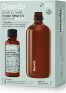 Davids Hydroxi Fresh Breath Mouthwash Starter Kit, Alcohol-Free, Fluoride-Free, Nano-Hydroxyapatite for Remineralizing & Enamel Health, Relieves Dry Mouth, Fresh Mint, 16 fl oz Infinity Warehouse