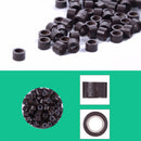 Orgrimmar Hair Extension Tool Kit Hair Extension Remove Pliers Pulling Hook 500 PCS Micro Silicone Rings Bead Device Tool Kits for Professional Hair Styling Tools Accessory (Dark Brown) Orgrimmar