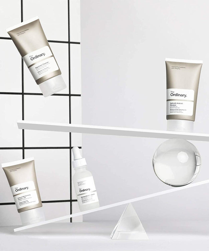 The Ordinary The Balance Set (4 Pcs: Squalance Cleanser + Salicylic Acid 2% Masque + Niacinamide 10% + Zinc 1% + Natural Moisturizing Factors + HA) DECIEM