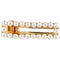 LUX ACCESSORIES White Pearl Rectangle Goldtone Hair Clip Bridal Bobby Pin Barrette LUX ACCESSORIES