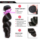 Brazilian Loose Wave Virgin Hair Bundles Brazilian Human Hair Weave Remy Hair Bundles Loose Wave 4 Bundles Brazilian Virgin Hair Weave Loose Wave Human Hair Extensions vanlov Store