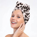 Kitsch Microfiber Hair Towel Wrap for Drying Wet Hair and Microfiber Scrunchies for Frizz Free, Heatless Hair Drying, Cleanse Bundle (Blush, Leopard, White) Kitsch