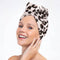 Kitsch Microfiber Hair Towel Wrap for Drying Wet Hair and Microfiber Scrunchies for Frizz Free, Heatless Hair Drying, Cleanse Bundle (Blush, Leopard, White) Kitsch