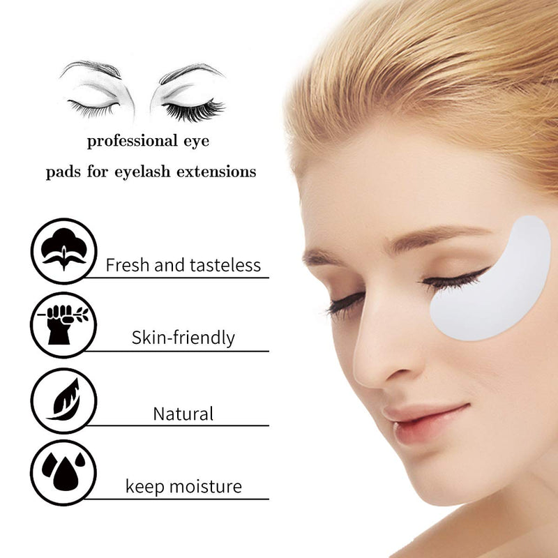 LANKIZ Eye Pads for Lash Extensions Under Eye Gel Pads for Eyelash Extensions Lint Free Hydrogel Eye Patches Eyelash Extension Supplies 100 pairs LANKIZ