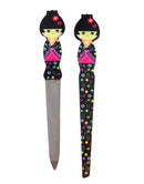 Japanese Pink Kokeshi Doll Shaped Travel Manicure Kit, 4 1/2 Inch Needzo