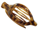 Parcelona France Wide Beak Celluloid Large Side Slide Hair Clips Volume Strong Hold No Slip Grip Girls Hair Claw Clips for Women Durable Styling Paris Hair Accessories, Made In France (Light Shell) Parcelona