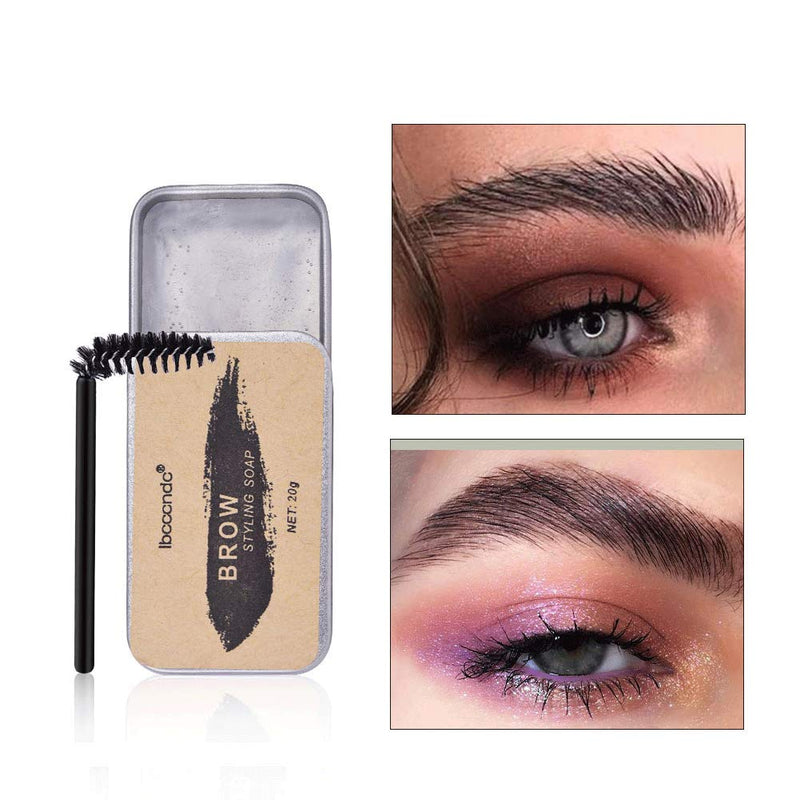 Eyebrow Soap, 3D Brows Styling Soap, Transparent Long Lasting Natural Eyebrow Wax Eyebrow Gel Sokgo
