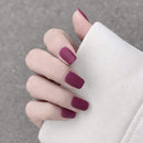 Edary Matte False Nails Short Square Fake Nails Press on Nails 24Pcs Art Nail for Women (Rose Red) Edary
