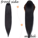 S-noilite Claw/Jaw Clip in Ponytail Extension Human Hair Blonde Ponytail Hair Extension Clip in Ponytail Hairpiece 100% Real Human Hair One Piece Straight 16 Inch (