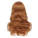 Ombre Brown Lace Closure Wigs for Black Women, Dark Root Blonde Brazilian Kinky Curly Wig, Human Hair Jerry Curly 4x4 Lace Front Wig (16", 1B/30, Curly) ALISFEEL