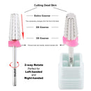 PANA Nail Carbide 5 in 1 Bit - Two Way Rotate use for Both Left and Right Handed - Fast remove Acrylic or Hard Gel - 3/32" Shank - Manicure, Nail Art, Drill Machine (Triple Coarse - 3XC, Silver) PANA