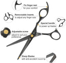 SLY Professional Hair Cutting Scissors 6 inch Hair Cutting Shears 100% Stainless Steel Rust Resistant Hairdressing Scissors for Salon, Barber, Hairdresser, Women, Men, Adults, Kids SLY