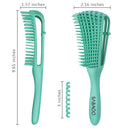 Detangling Brush for Black Natural Hair - Detangler Brush for Curly Hair, Afro Textured 3a to 4c Kinky Wavy for Wet/Dry/Long Thick Curly Hair (Green) Sabado