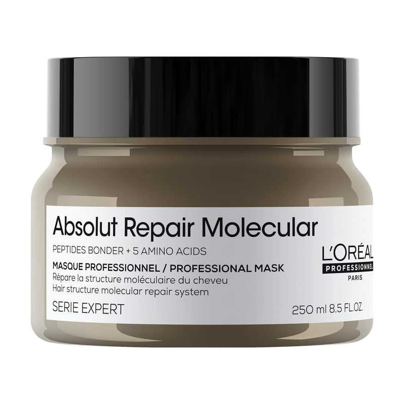 L'Oréal Professionnel Paris Absolut Repair Molecular Hair Mask | Repairs Damage & Restores Strength | For Extremely Dry Damaged Hair | Extra Detangling & Hydration | Peptides Bonder Infinity Warehouse