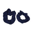 Set of 2 Solid Scrunchies (Navy) Motique Accessories