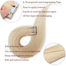 40 Pieces 100g Rooted Tape In Hair Extensions Human Hair Invisible Seamless Skin Weft Highlight Double Side Tape Remy Human Hair Extensions Balayage Long Straight For Women (24'',