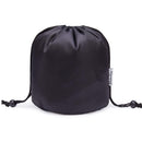 Barrel Makeup Bag Travel Drawstring Cosmetic Bag Toiletry Organizer Waterproof for Women and Girls (Small, Black) Narwey