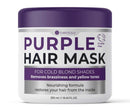 Bellisso Purple Mask for Blonde Hair - No More Yellow or Copper Tones - Deep Conditioner for Color Treated Locks with Keratin and Moroccan Argan Oil Treatment BELLISSO