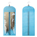 Portable Hair Extensions Carrier Non-woven Dust-proof Storage Case with Wooden Hanger for Human Hair Extensions(Blue) Hairro