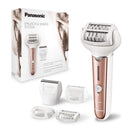 Panasonic, Cordless Shaver Epilator For Women With 5 Attachments Gentle WetDry Hair Removal for Legs Underarms Bikini Face ESEL7AP, White, 1 Count Panasonic