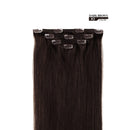 22" Hair Extensions Clip in Human Hair for Women - Silky Straight Remy Real Long Human Hair Clip on 90grams 4pieces Dark Brown