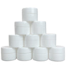 Beauticom 24 Pieces 7G/7ML (0.25oz) WHITE Sturdy Thick Double Wall Plastic Container Jar with Foam Lined Lid for Scrubs, Oils, Salves, Creams, Lotions - BPA Free (Quantity: 24 Pieces) Beauticom