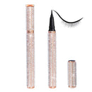 Upgraded Self-adhesive Eyeliner,2 in 1 Eye Liner Pen Diamond Bling Glitter Liquid Eyeliner No Glue, Non Magnetic,Eye Liner for Eye Makeup Wear Normal False Eyelashes Best Women Gifts (Queen) tokabrize