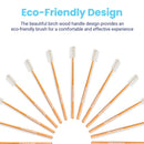 Ortho-Buddy Orthodontic Toothbrush for Braces, Ultra-Soft Nylon Bristle Toothbrush with Birch Wood Handle for Teens & Adults with Braces, Brackets, and Wires - Brown, Pack of 2 Ortho-buddy