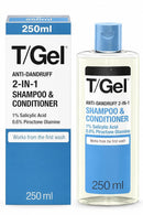 T/Gel 2 in 1 Anti-Dandruff Shampoo and Conditioner (250ml) 8.4 fl oz Infinity Warehouse
