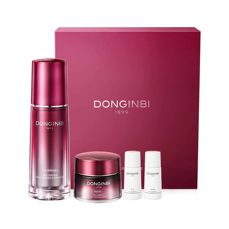 Donginbi Red Ginseng Daily Defense Special Set - Essence & Antioxidant Cream for Face, Korean Red Ginseng Skin Care Infinity Warehouse