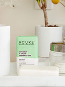 Acure Coconut & Argan Shampoo Bar, 100% Vegan, Performance Driven Body & Hair Care, All-In-One shower Solution, Palm Oil Free, 5 Oz Acure