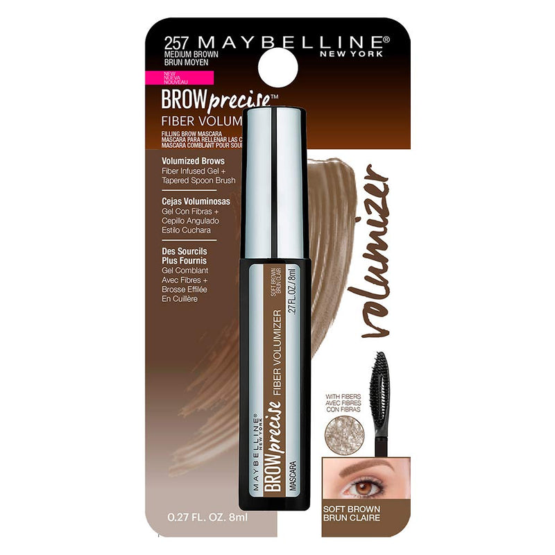 Maybelline Brow Precise Fiber Volumizer Eyebrow Mascara, Soft Brown, 0.27 fl. oz. Maybelline New York
