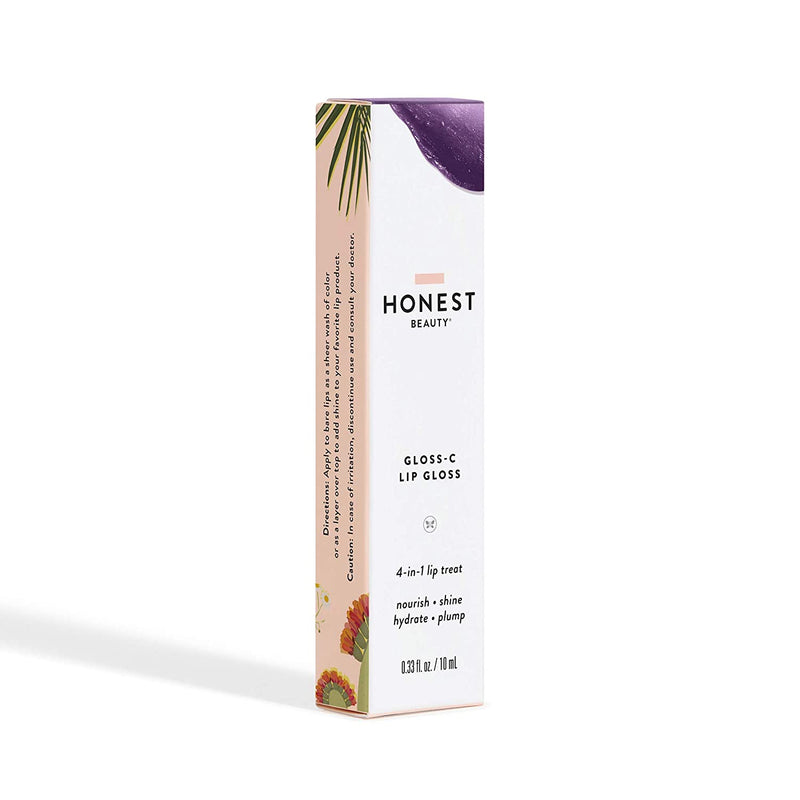 Honest Beauty Gloss-C Lip Gloss, Deep Amethyst | Vegan | Sheer + Buildable with Coconut Oil & Hyaluronic Acid | Silicone Free, Beeswax Free & Cruelty Free | 0.33 fl. oz. Honest Beauty Store