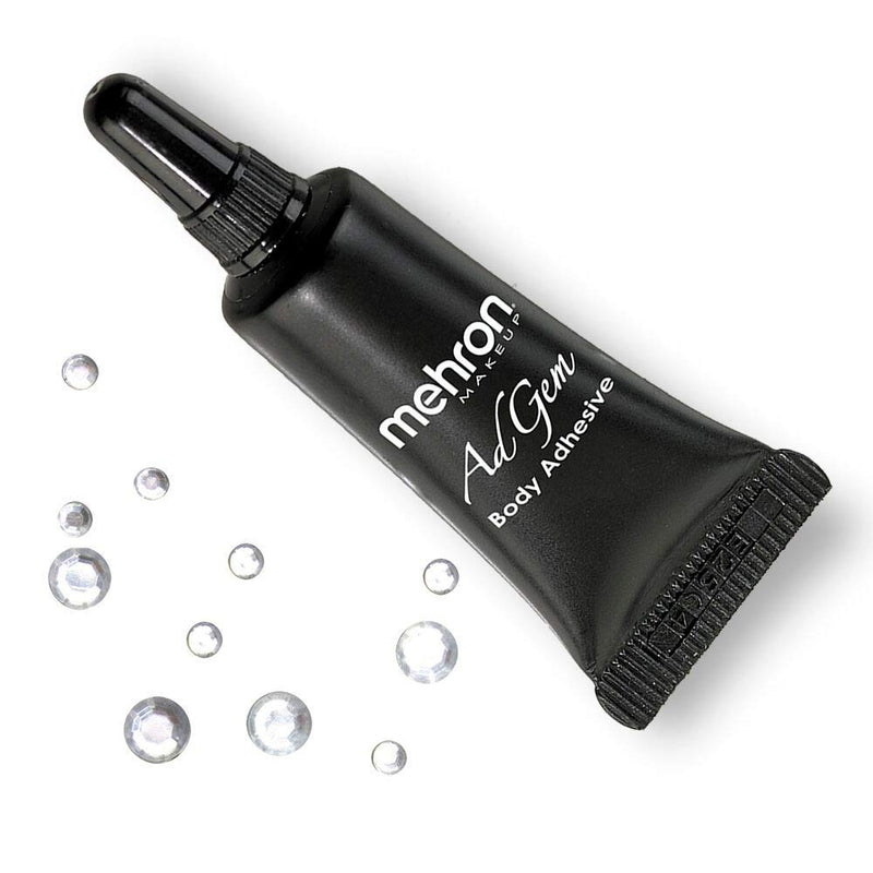 Mehron Makeup AdGem Adhesive w/12 Rhinestones (.125 oz) Mehron