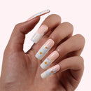 Makartt Nail Art Foil Glue Gel with Flower and Butterfly Foil Sticker Nail Prints Set Nail Transfer Tips Christmas Art DIY 15ML, 20PCS (2.5cm100cm) Stickers, Nail Dryer Curing Lamp Required Makartt