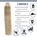 Fshine Tape In Hair Extensions 16 Inch Invisible PU Tape In Hair Color 16 Highlighted 22 Blonde Tape On Hair Extensions 20Pcs Soft And Silky Tape In Hair 50 Grams Seamless Tape In Hair Fshine Store