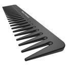 7 Inch Detangling Comb | 2 Pack | Black Carbon Fiber | Large Wide Tooth Detangler Comb | For Straight or Curly Hair | Wet or Dry Hair | Professional Grade Styling Comb for Men and Women Bardeau Essentials