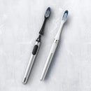 Oral-B Clic Manual Toothbrush, Chrome Black, with 1 Bonus Replacement Brush Head and Magnetic Toothbrush Holder Oral-B