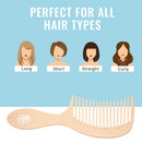 Wet Brush Go Green Coconut Oil Infused Treatment Comb - Wide Tooth Hair Detangler with WaveTooth Design that Gently and Glides Through Tangles - No Split Ends and No Damage - 100% Plant-Based Plastic Wet Brush