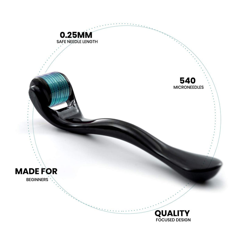 Derma Roller Beard Growth Kit Facial Skin Care Tools Skincare Hair Beard Face Roller 540 Titanium Microneedle 0.25mm Cosmetic Beauty Instrument Kit with Storage Case ROSELYNBOUTIQUE
