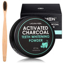 Activated Charcoal Natural Teeth Whitening Powder with Bamboo Brush by Lagunamoon- No Hurt on Enamel or Gum, Alternative to Toothpaste, Strips, Kits, Gels, Upgrade 2021 Formula, 50g/1.76oz Lagunamoon