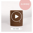 GIMME Bands Any Fit Hair Ties | No Break Microfiber Hair Elastics | A Firm Yet Gentle All Day Hold with No Snagging, Dents, or Breakage | Chestnut GIMME
