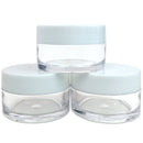 Beauticom 12 Pieces 20G/20ML Round Clear Jars with WHITE Lids for Lotion, Creams, Toners, Lip Balms, Makeup Samples - BPA Free Beauticom