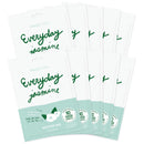 FaceTory Everyday Jasmine Moisturizing Mask With No Harsh Chemicals - Moisturizing, Calming, and Balancing (Pack of 10) FACETORY