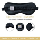 ZIMASILK 100% 22 Momme Pure Mulberry Silk Sleep Mask,Filled with 100% Mulberry Silk,Silk Wrapping Strap- Super Soft & Comfortable Sleep Eye Mask for Sleeping (Black) ZIMASILK