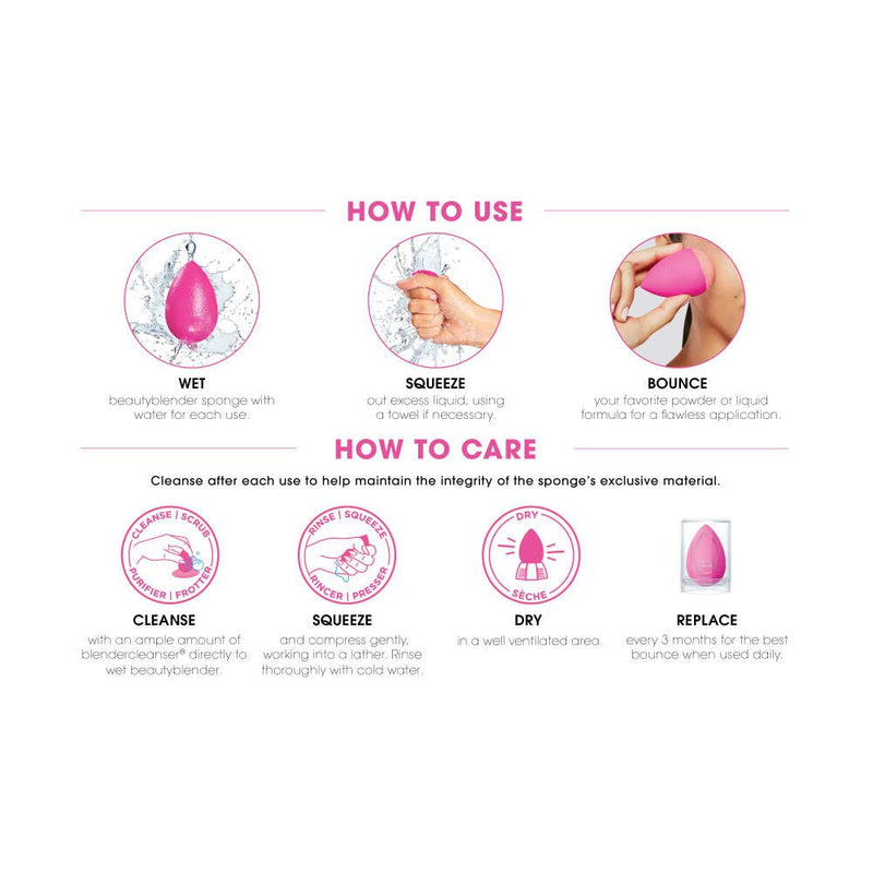 The BEAUTYBLENDER Original Pink Blender Makeup Sponge for blending liquid Foundations, Powders and Creams. Flawless, Professional Streak Free Application Blend, Vegan, Cruelty Free and Made in the USA beautyblender