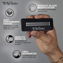 The Rich Barber 1 Minute Blade Modifier & 10 Second Blade Setter, Black - Zero Gap Tool & Trimmer Sharpener for Sharper Lines, Cleaner Fades & Precision Detail (Compatible with Andis Outliners®) The Rich Barber