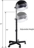 RED by Kiss 3000 Ceramic Stand Hood Dryer with Digital Timer, Adjustable Height, 360° Wheels, 3 Temp Settings, Quick Drying, Comfortable Hood, Ideal for Home & Salon Use Infinity Warehouse