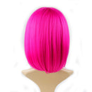 Short Bob Wigs with Bangs Cosplay Hair Wig for Women Shoulder Length Natural Bob Hair Colorful Costume Wigs (Hot Pink) YOUNIGA